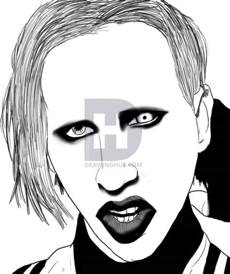 Marilyn Manson Sketch At Paintingvalley Explore Collection Of