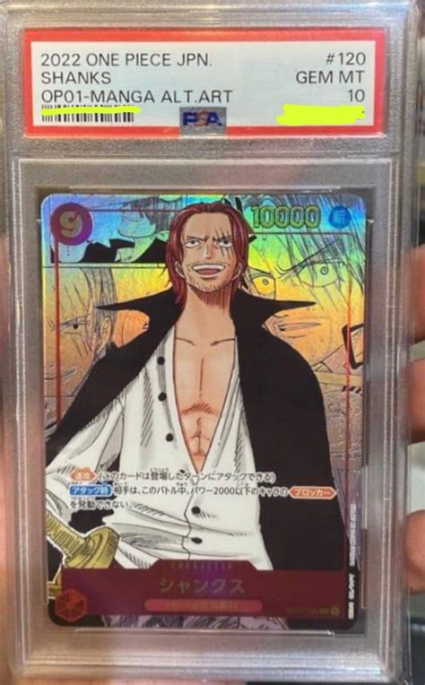 OP 01 Manga Shanks PSA 10 Hobbies Toys Toys Games On Carousell