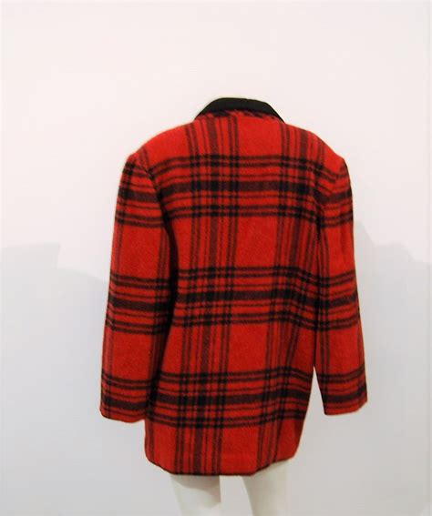 Vintage Woolrich Red Plaid Jacket Wool Boyfriend Retro Etsy