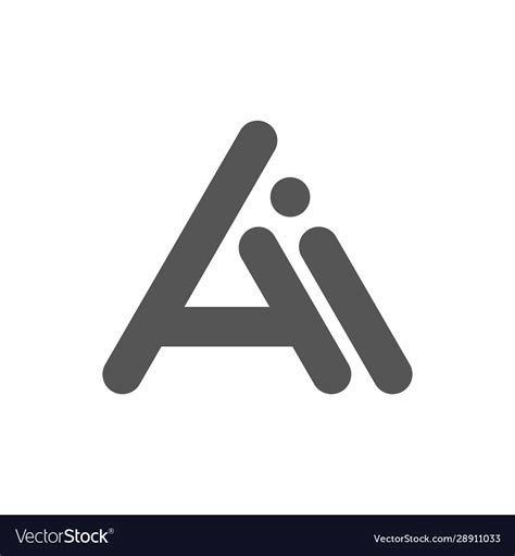 Initial Lowercase Letter Ai Logo Gradient Vector Image