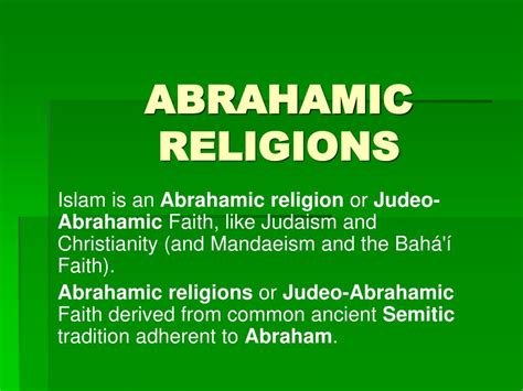 Ppt Abrahamic Religions Powerpoint Presentation Free Download Id