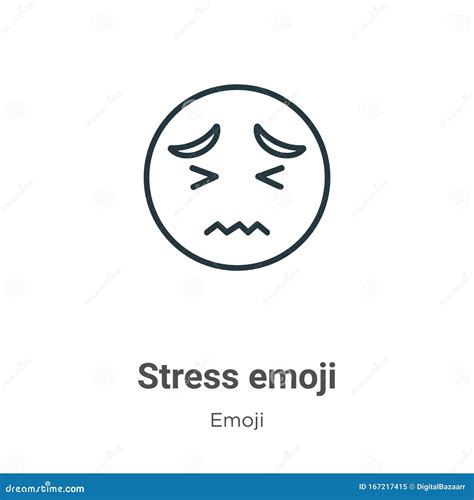 Stress Emoji Linear Icon. Modern Outline Stress Emoji Logo Conce ...