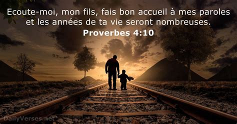 Proverbes 4 10 Verset De La Bible DailyVerses Net