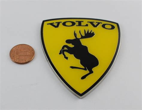 VOLVO Metal Car Emblem Copper Sticker Prancing Moose 3 inch A ...