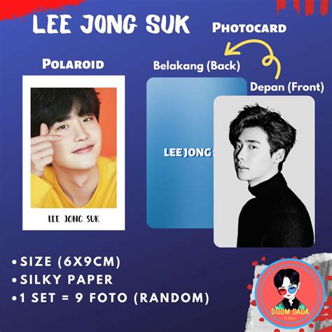 Jual ISI 9 PCS Polaroid Lee Jong Suk Aktor Korea Photocard Lee Jong