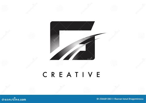 Letter G Logo Design Vector With Curved Swoosh Lines And Creative Look