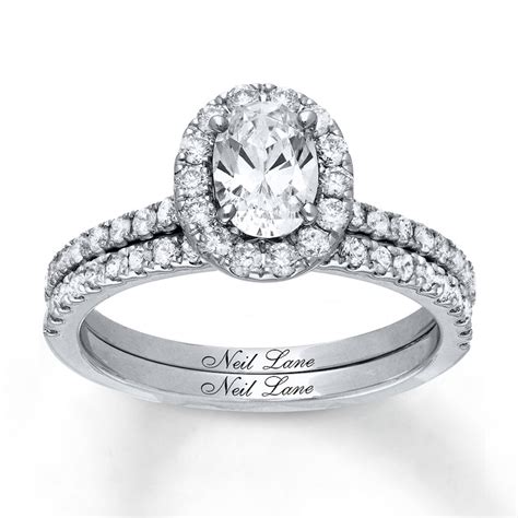 Previously Owned Neil Lane Bridal Set 1 34 Ct Tw Diamonds 14k White Gold Kay