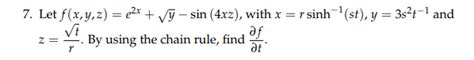 Solved 7 Let F X Y Z E2x Y−sin 4xz With