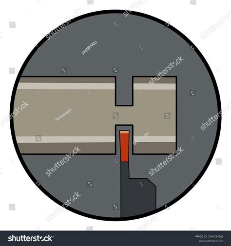 External Grooving Process On Cnc Lathes Stock Vector Royalty Free