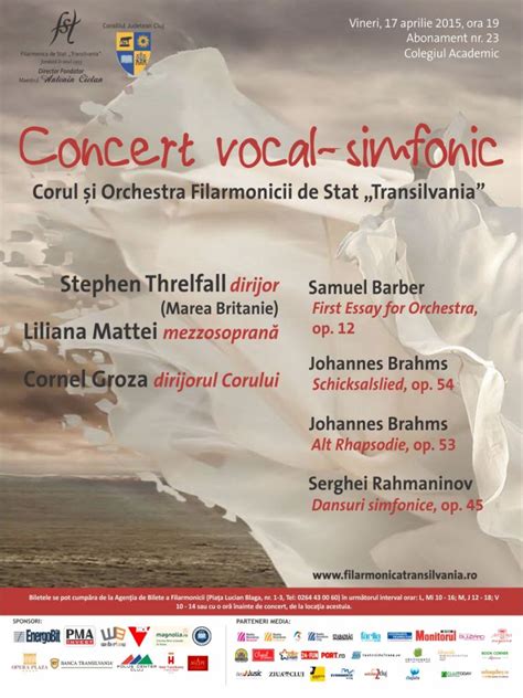 Concert Vocal Simfonic Sub Bagheta Maestrului Stephen Threlfall La