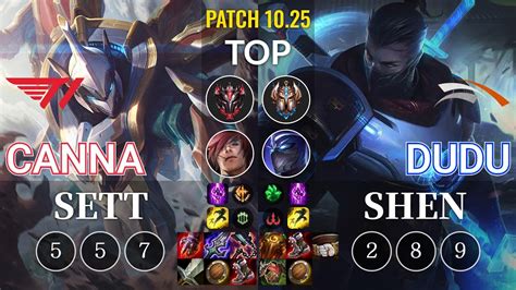 T1 Canna Sett Vs HLE DuDu Shen Top KR Patch 10 25 YouTube