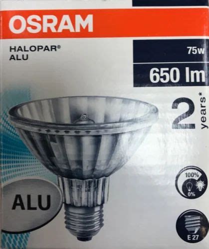 Glass Osram 75W Halopar PAR 30 ALU Beam Bulb Base Type E27 5V At Rs