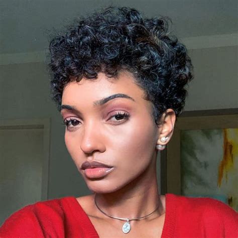 Short Pixie Cut Wigs For Black Women Synthetic Hair Kinky Afro Pixie