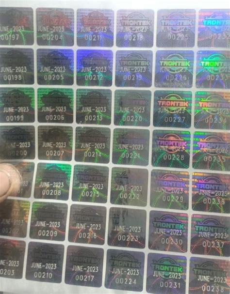 Laser Numbering Hologram Stickers At Rs Sheet Holographic