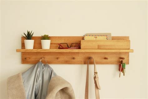 Wooden Peg Coat Rack Entryway Organization Etsy
