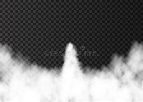 Smoke From Space Rocket Launch Isolated On Transparent Background Stock