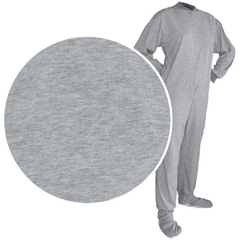 Big Feet Pjs Gray Knit Footed Pajamas For Men And Women Footed