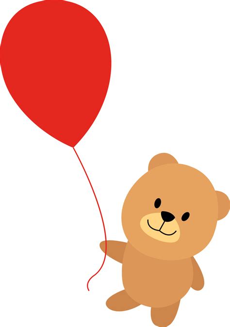 Bear with a balloon, illustration, vector on white background. 13518275 ...