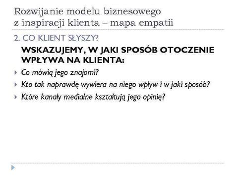 Tworzenie Modeli Biznesowych Case Study Mapa Empatii