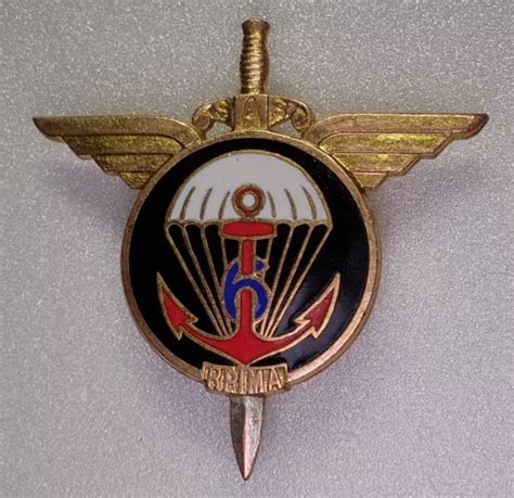 INSIGNE PARACHUTISTE COLO Ancien Model 6ème RPIMa Fabrication DRAGO