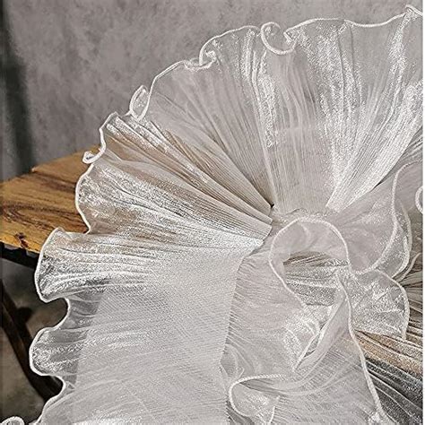 Amazon Yard Pleated Organza Lace Ribbon Lace Edge Gather