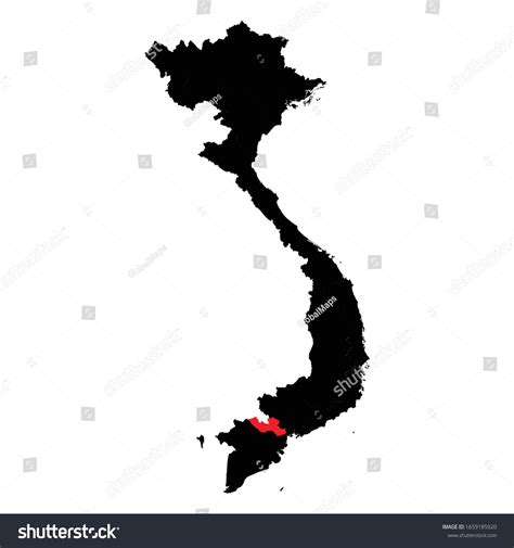 Long Province Highlighted On Vietnam Map Stock Vector (Royalty Free ...