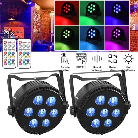 Pcs W Led In Rgbw Wash Stage Lighting Par Can Dmx Show Party