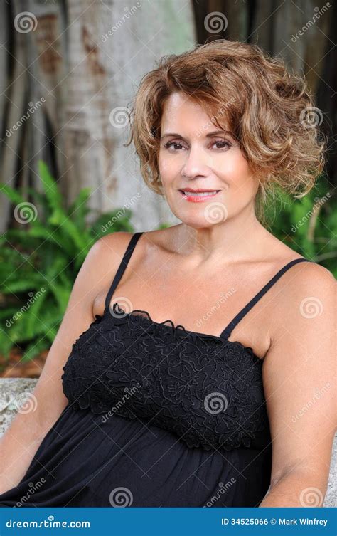 Beautiful Mature Woman Royalty Free Stock Image Image 34525066