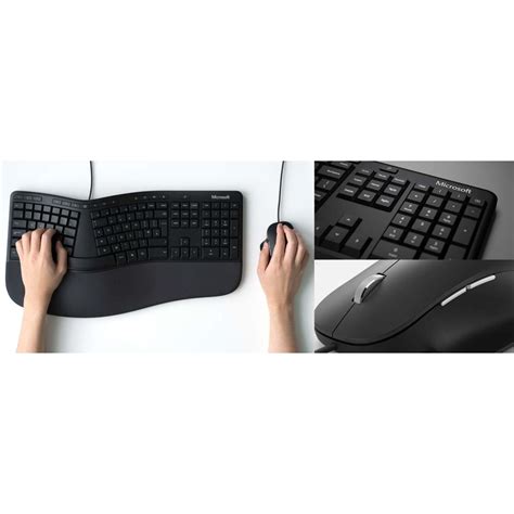 Microsoft Combo De Teclado Y Mouse Ergon Micos Espa Ol Cableado Usb