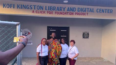 Kofi Kingston opens library and digital center in Ghana | WWE