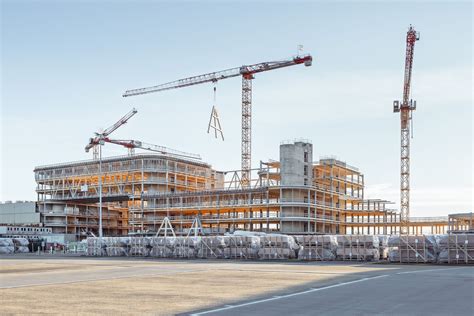 Big On Twitter The Timber Construction Of Skypark Business Center At Luxembourg Airport City