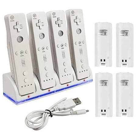 Remote Controller Charger Charging Dock +4 Rechargeable Battery For ...