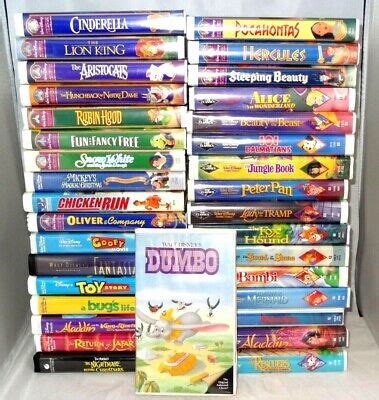 Lot Of Disney Black Diamond Classics Masterpiece Collection Vhs