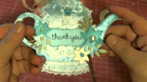 Diemond Dies Dt Project Teapot Shaped Card Share Youtube