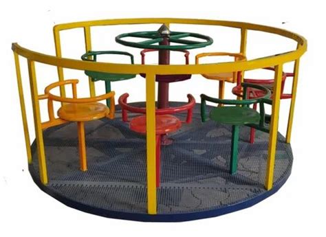 Mild Steel Revolving Merry Go Round And Spinner Seating Capacity Six