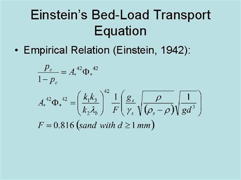 Fluvial Hydraulics Ch6 Bedload Transport Sediment Transport Equations