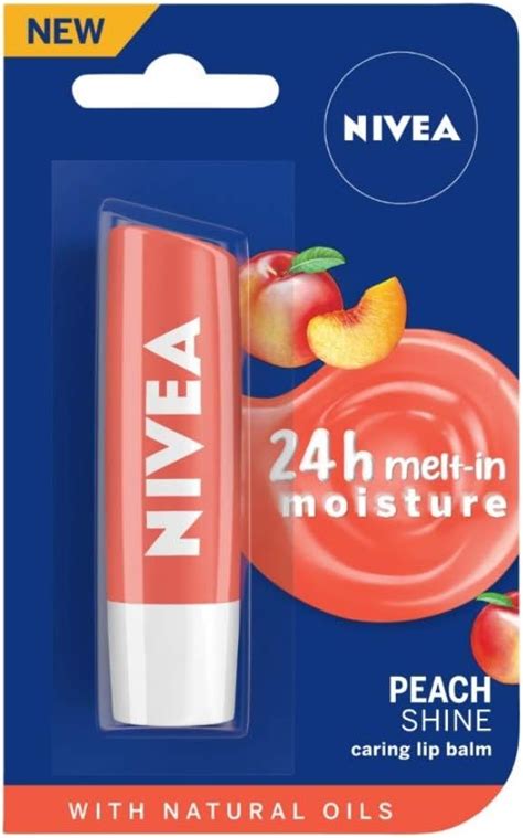 Amazon Nivea Fruity Shine Peach Lip Balm 4 8g NIVEA ビューティー 通販