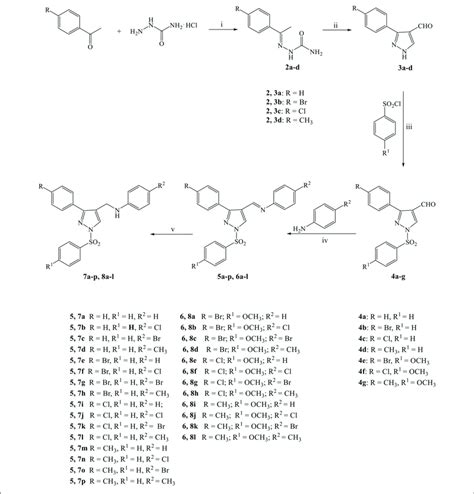 Scheme 1 Synthesis Of Compounds 7a P And 8a L Reagents And