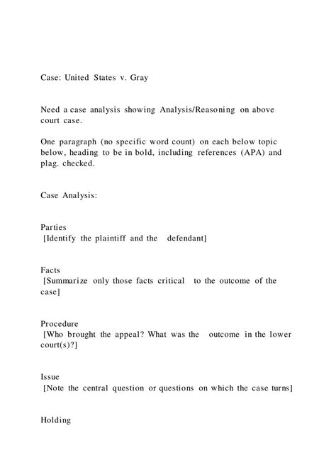 Case United States V Grayneed A Case Analysis Showing An Pdf