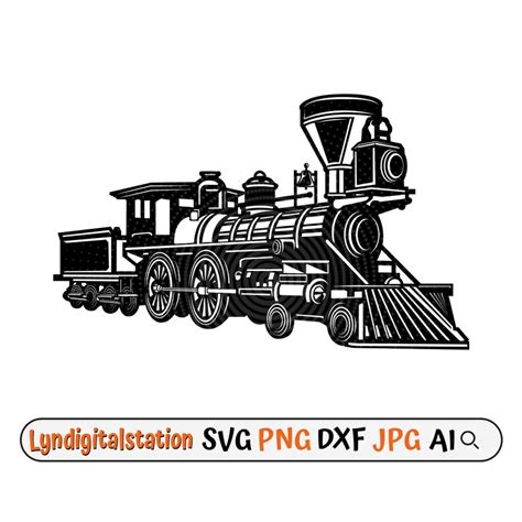 Vintage Train Svg Train Clipart Railway Transport Cut File Antique