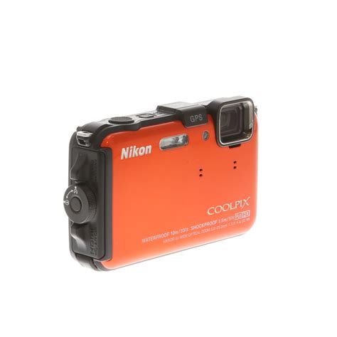 Nikon Coolpix Aw100 Waterproof Underwater Digital Camera Orange 16mp