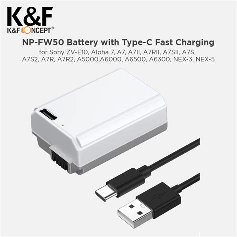 Jual K F Concept Battery Sony NP FW50 With Type C Fast Charging Port