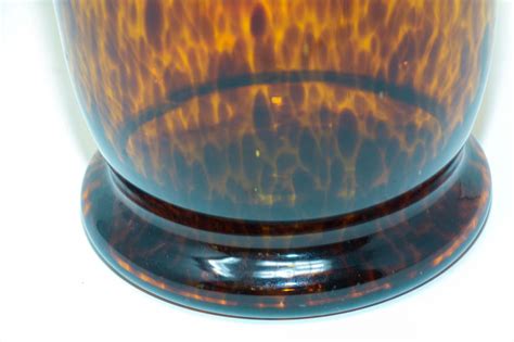 Vintage Italian Tortoise Shell Blown Art Glass Vase For Sale At 1stdibs Tortoise Shell Glass