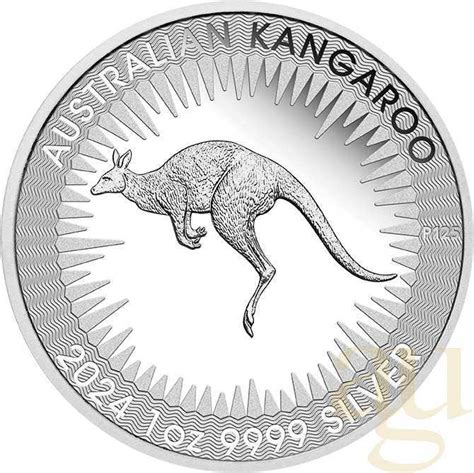 1 Unze Silbermünze Australien Känguru 2024 King Charles Observe Proof