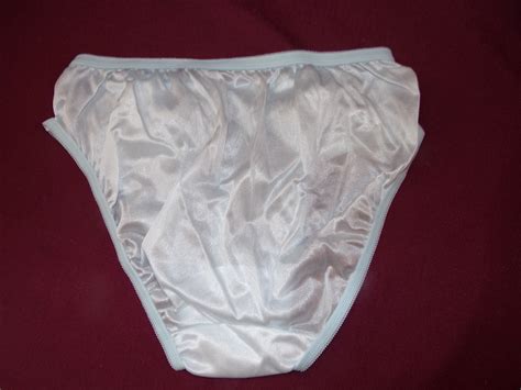 Baby Blue Bikini Panty Shiny Nylon Size Gem