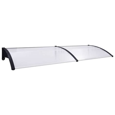 Auvent De Porte Noir Et Transparent 300x80 Cm PC Cdiscount Bricolage