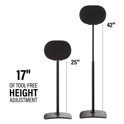 Sanus Elite Adjustable Height Speaker Stands For Sonos Era 100 And 300