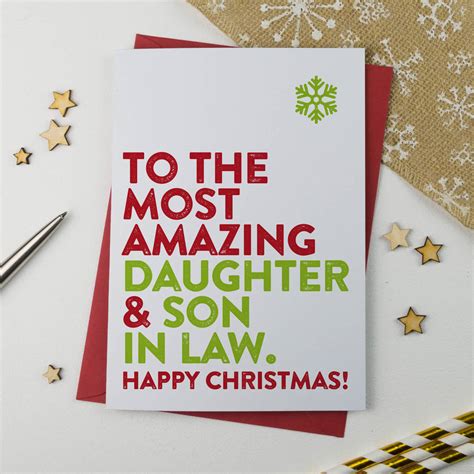 Most Amazing Daughter And Son In Law Christmas Card Aisforalphabet