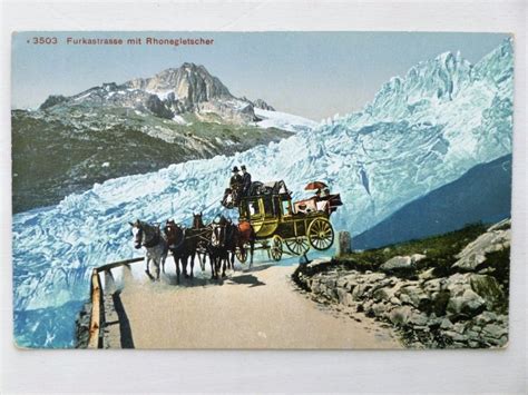 FURKA RHONEGLETSCHER AK 1910 POSTKUTSC Kaufen Auf Ricardo