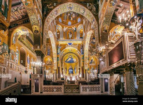 Cappella Palatina Palatine Chapel With Magnificent Gold Mosaics In